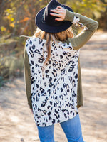 The Pacey Cardigan - Cream Leopard / Olive