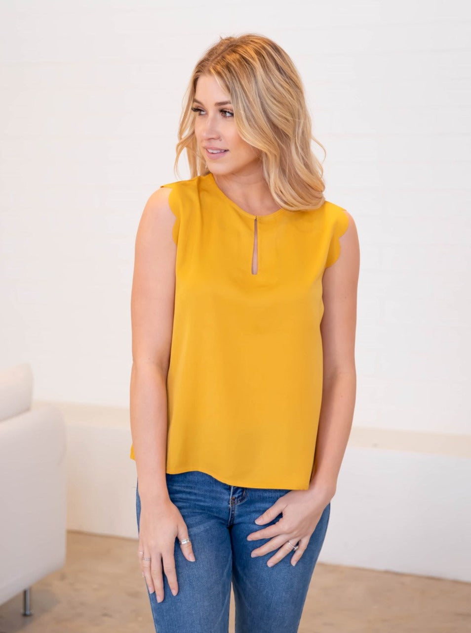 The Emrie Scallop Top