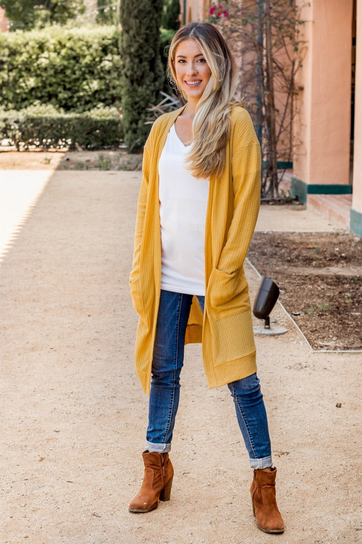 The Scarlet Cardigan - Mustard - Tickled Teal LLC