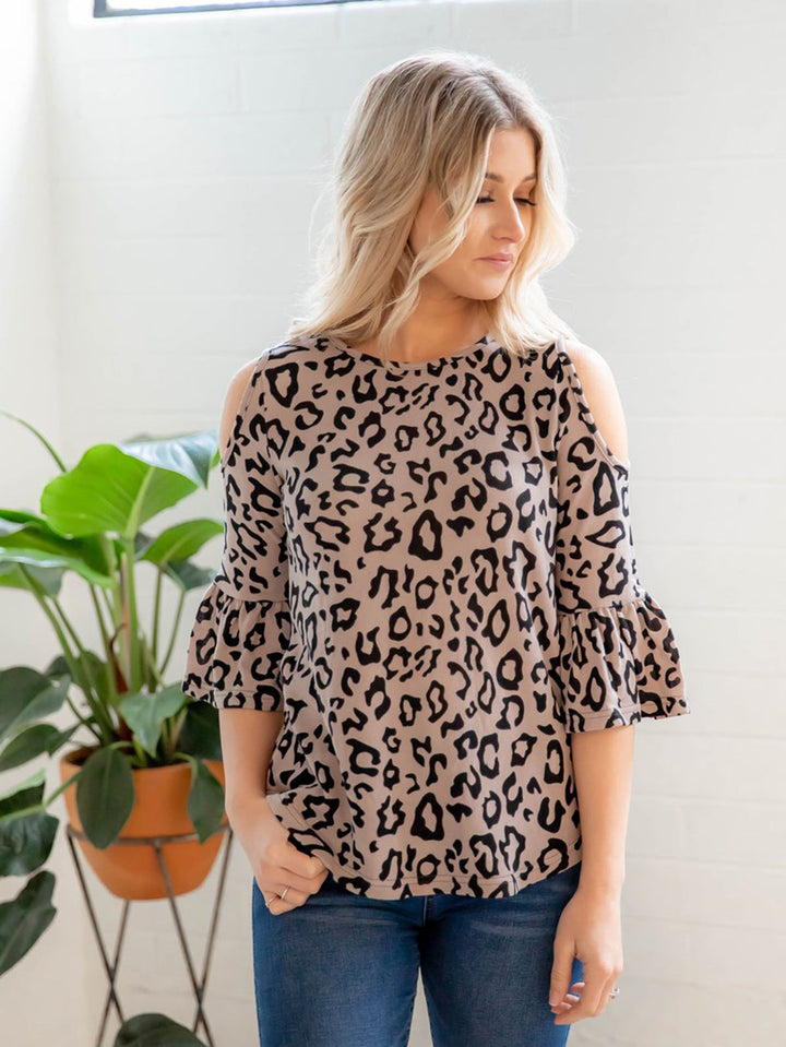Cold Shoulder Flare Sleeve Melody Top