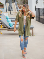 Sparrow Lace Kimono - Olive
