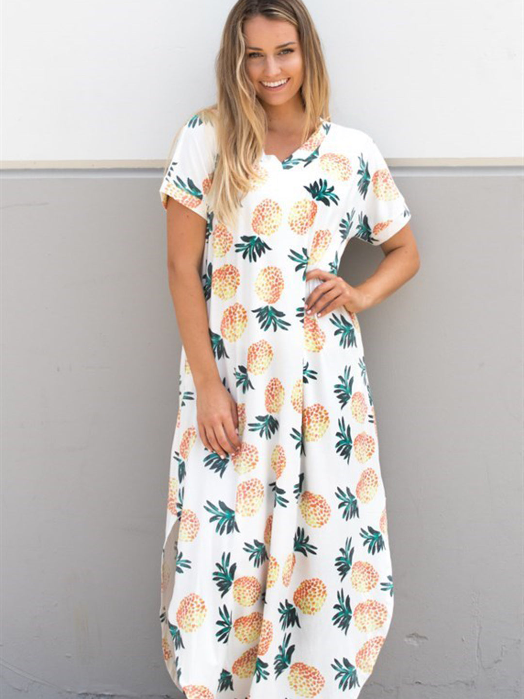 Pineapple Relaxed Maxi Dress