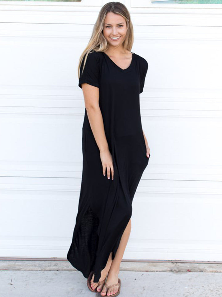 Solid Relaxed Maxi Dress
