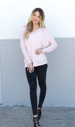 Lightweight Summer Sweater - Blush Pink - Tickled Teal LLC