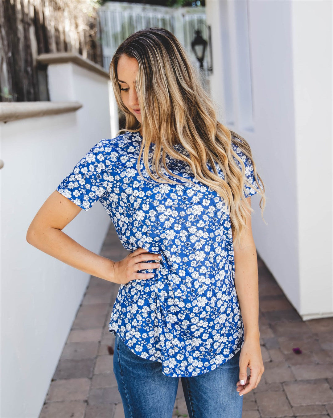 Floral Short Sleeve Mia Top