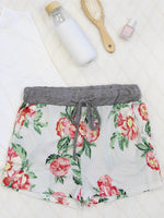 Floral Lounge Shorts - White
