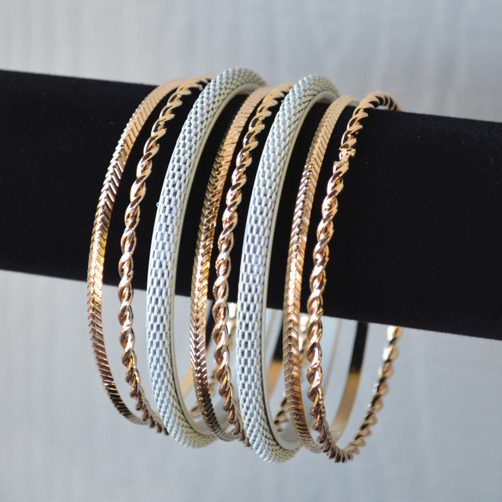 Gold Fashion Woven Bangle Bracelet