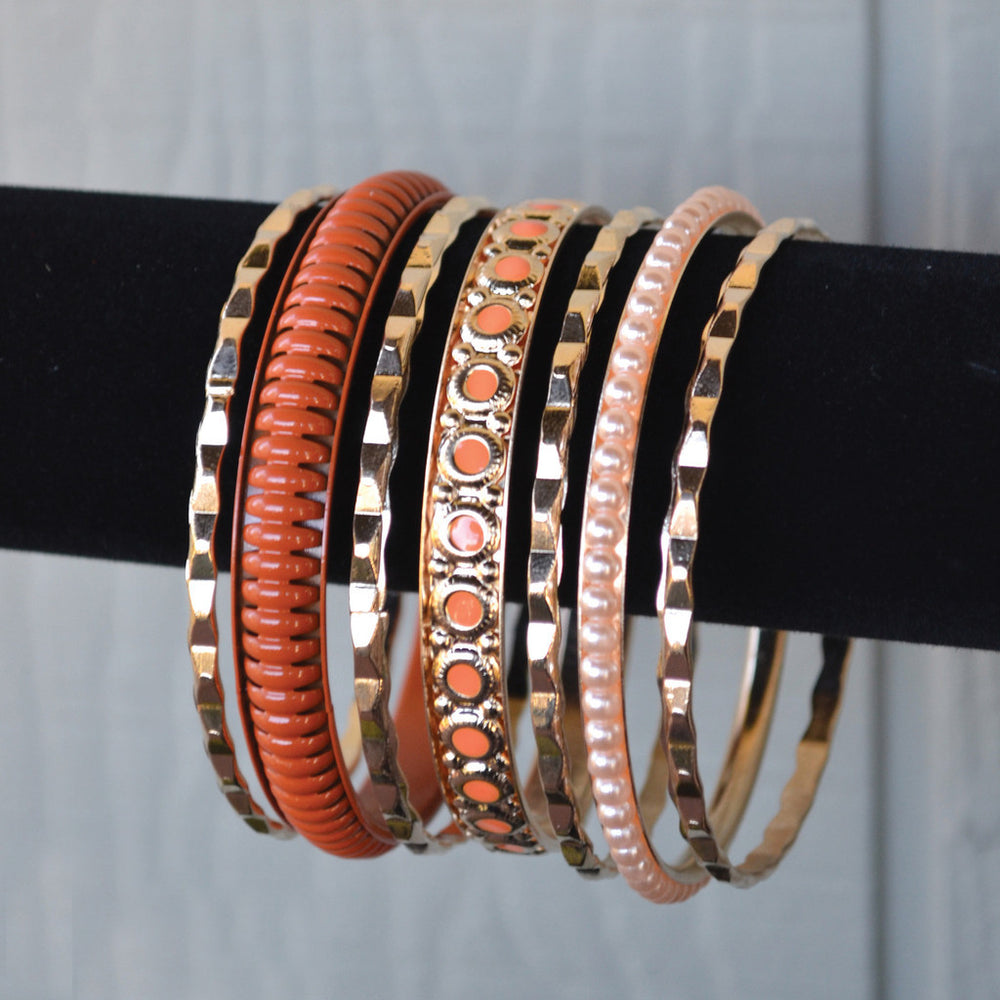 Gold Fashion Pearl Bangle Bracelet