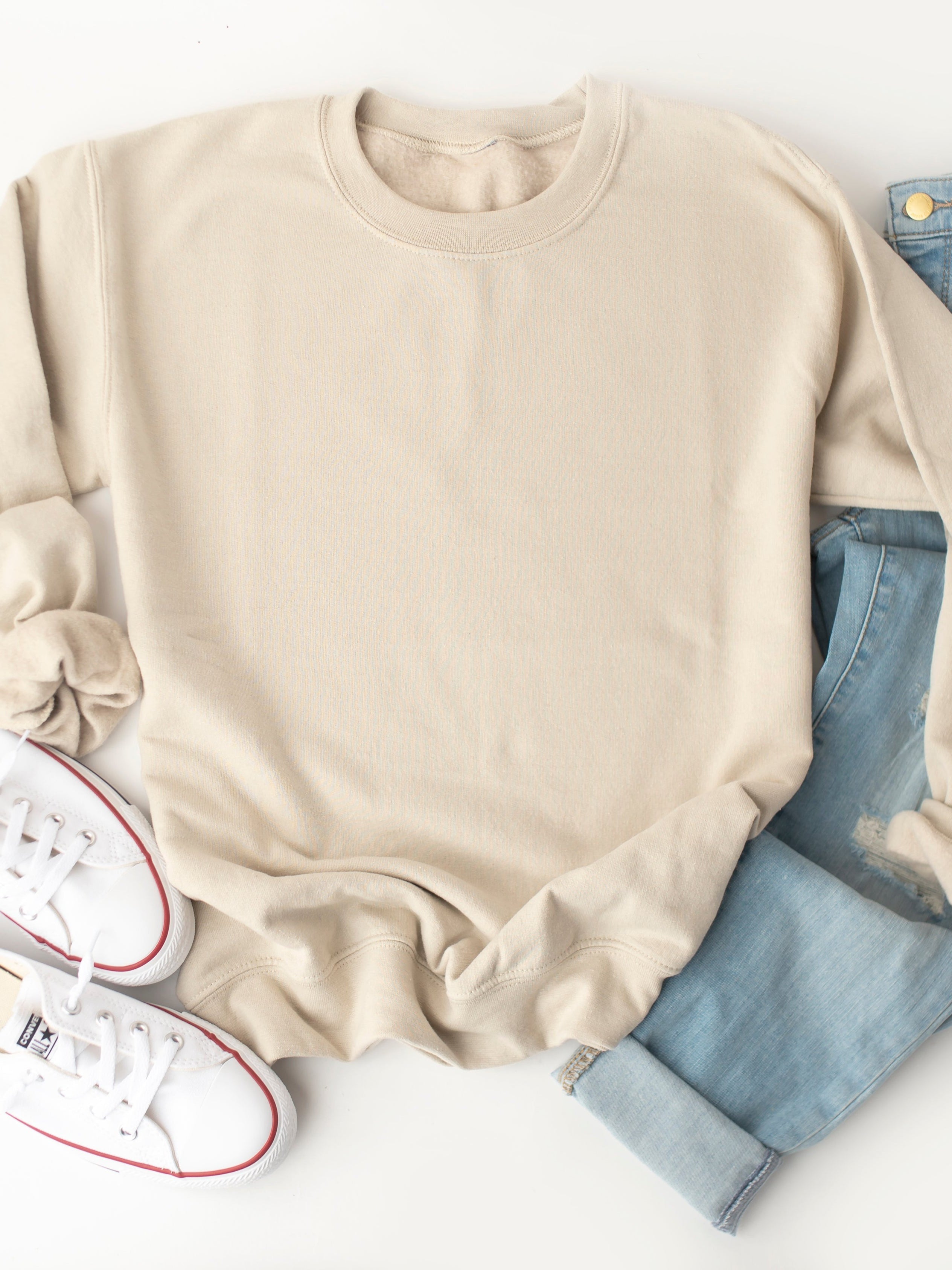 Tan crewneck outlet sweatshirt