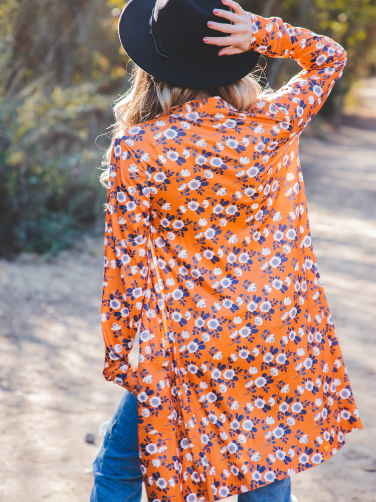 Alisha Cardigan - Clay Floral