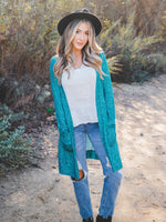 Alisha Cardigan - Teal Dot