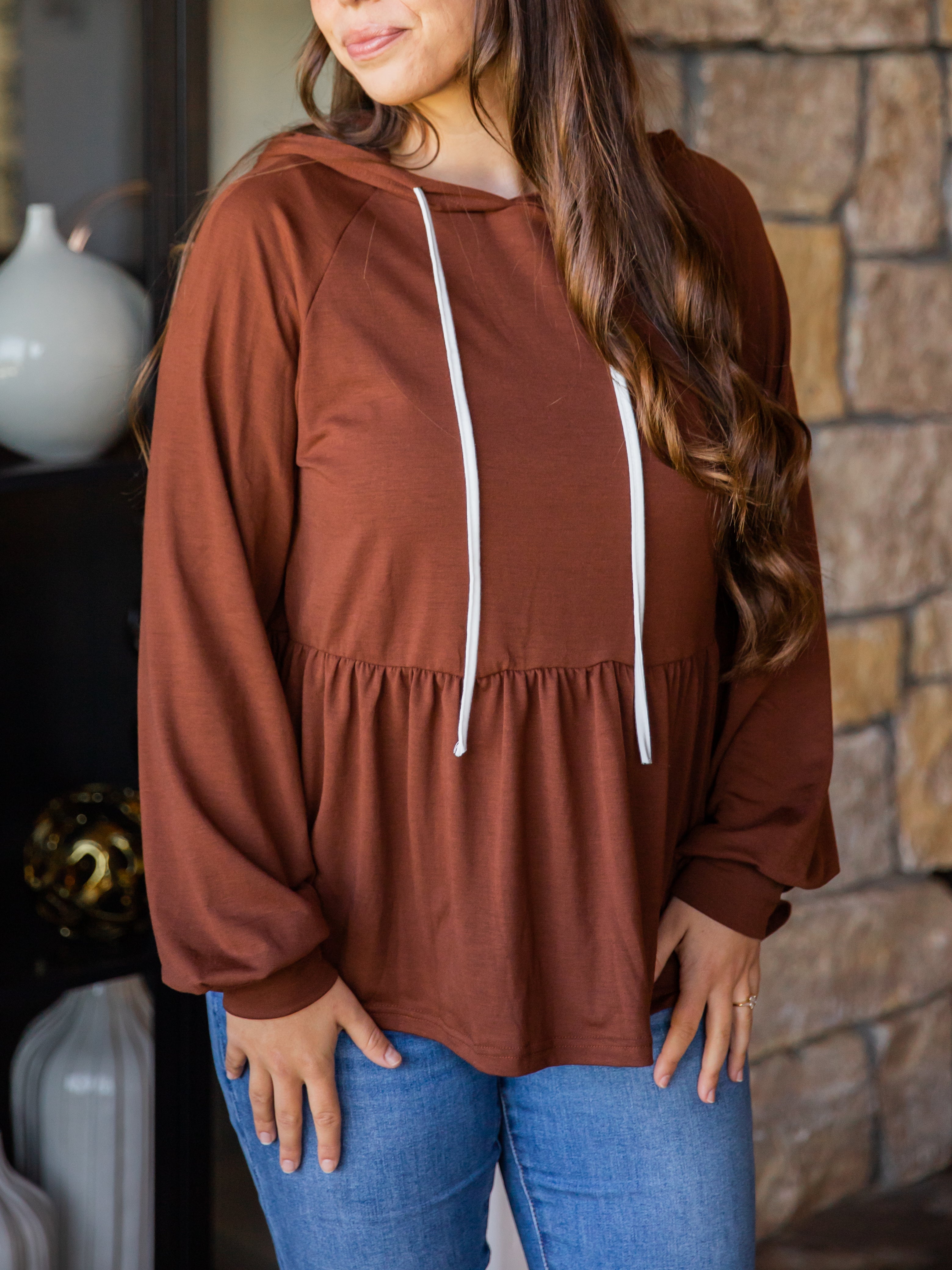 Long Sleeve Peplum Hoodie – Tickled Teal LLC