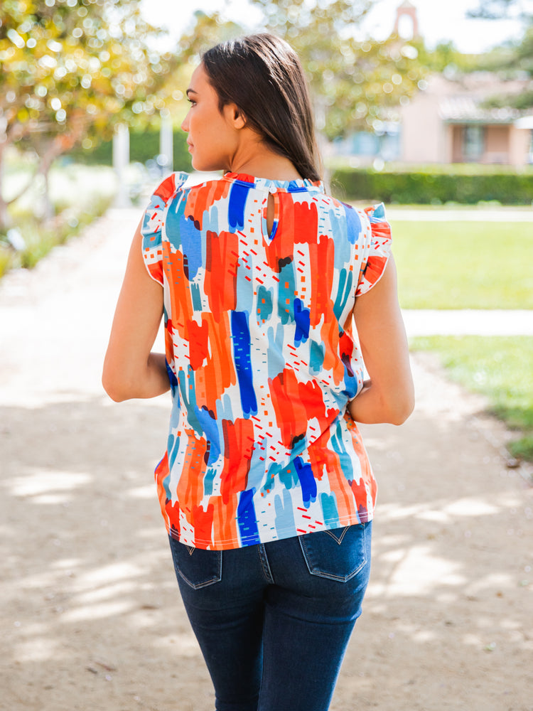 Mai Top - Orange Blue