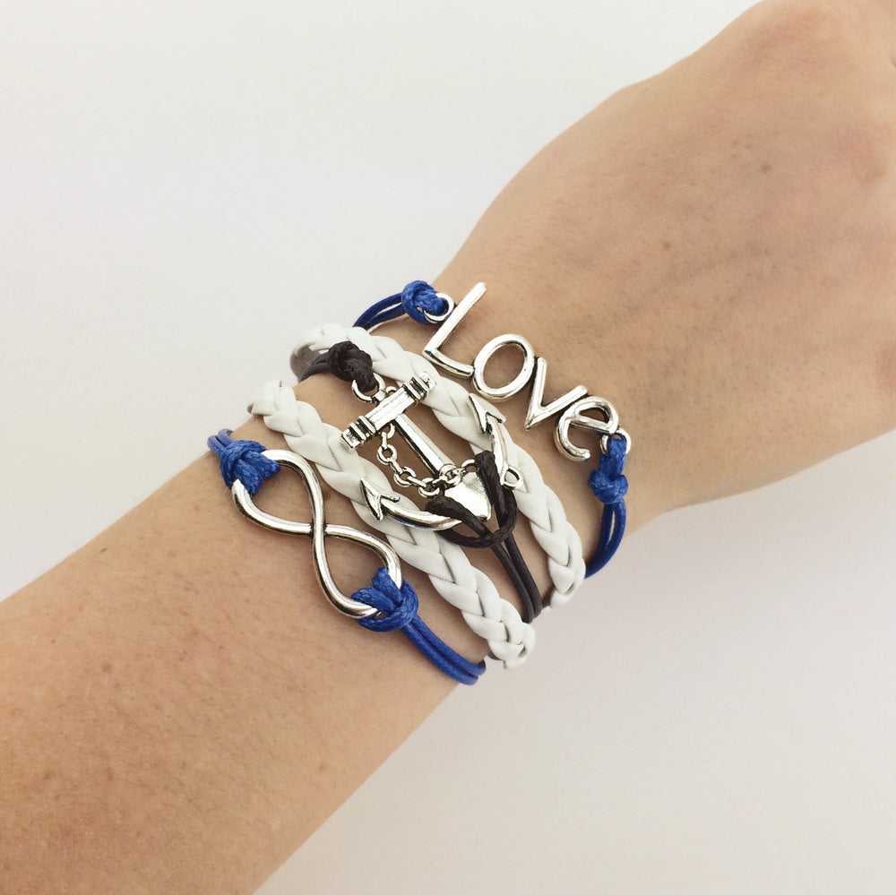 Multi Strand Nautical Infinity Bracelet