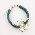 Nautical Helm Charm Rope Bracelet