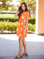 Daniella Midi Dress - Orange