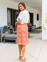 Weekend Skirt - Orange Background Floral