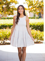 Peplum Swing Dress - Oatmeal