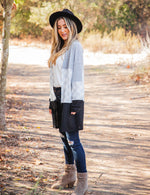 Tatum Cardigan - Gray / White Plaid / Black