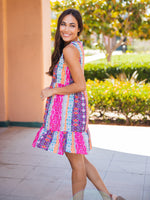 Amber Tank Dress - Pink Blue