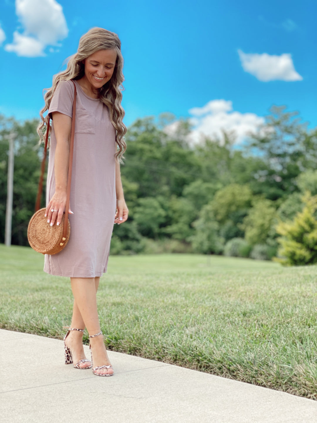 Heather Pocket Dress - Brown