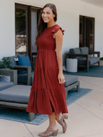 The Nicky Dress - Burnt Red