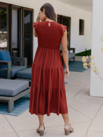 The Nicky Dress - Burnt Red