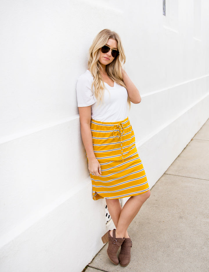 Double Stripe Elena Weekend Skirt