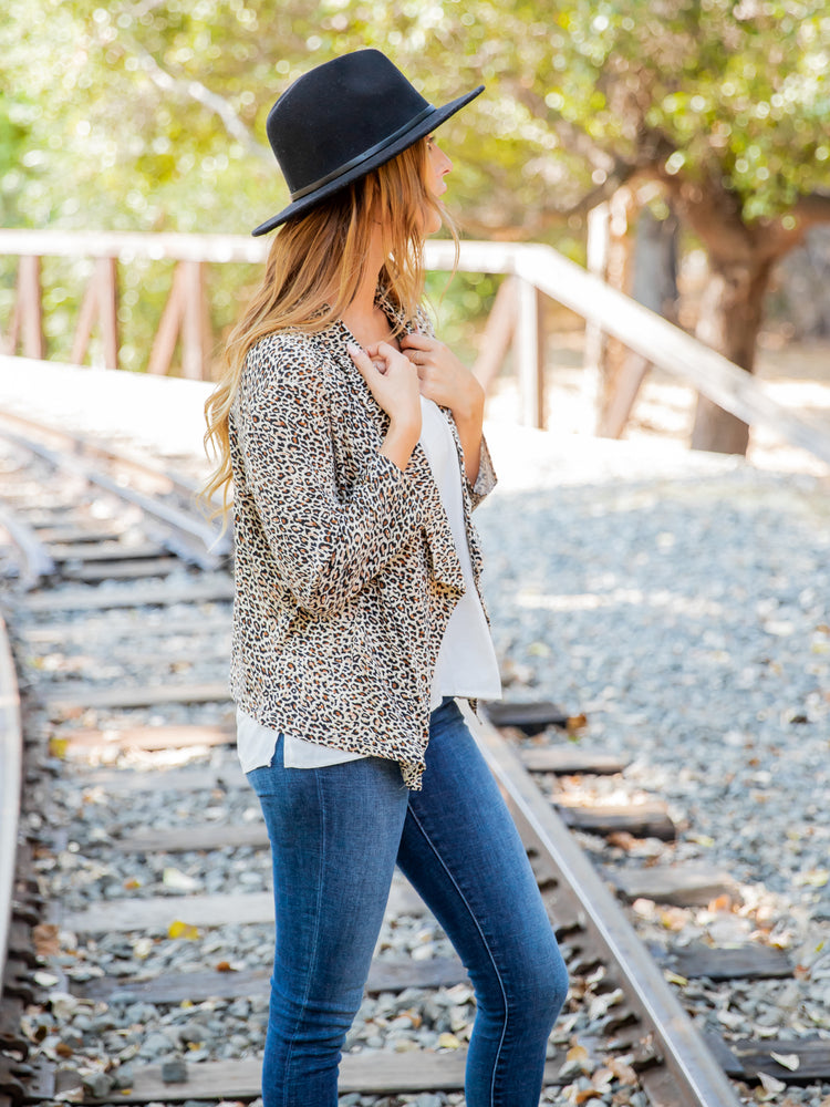 Maia Blazer - Small Brown Cheetah