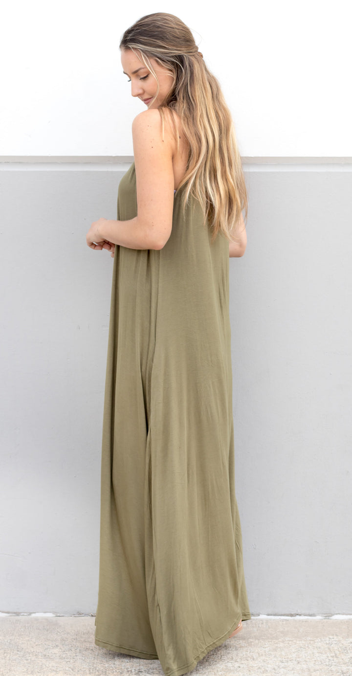 The Everyday Tank Dress - Olive - Tickled Teal LLC