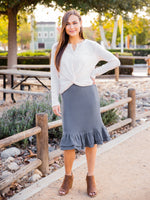 Elliah Sweater Skirt - Charcoal
