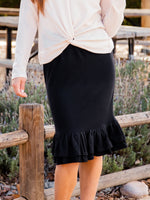 Elliah Sweater Skirt - Black