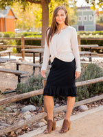 Elliah Sweater Skirt - Black