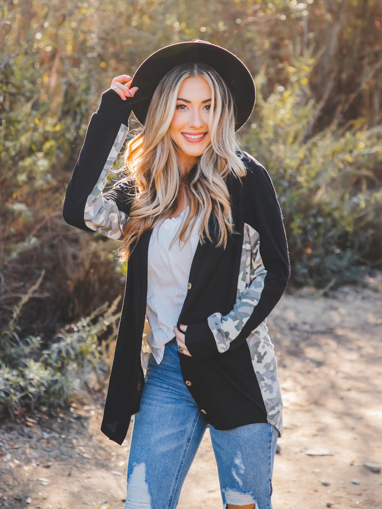 Amelia Cardigan - Camo