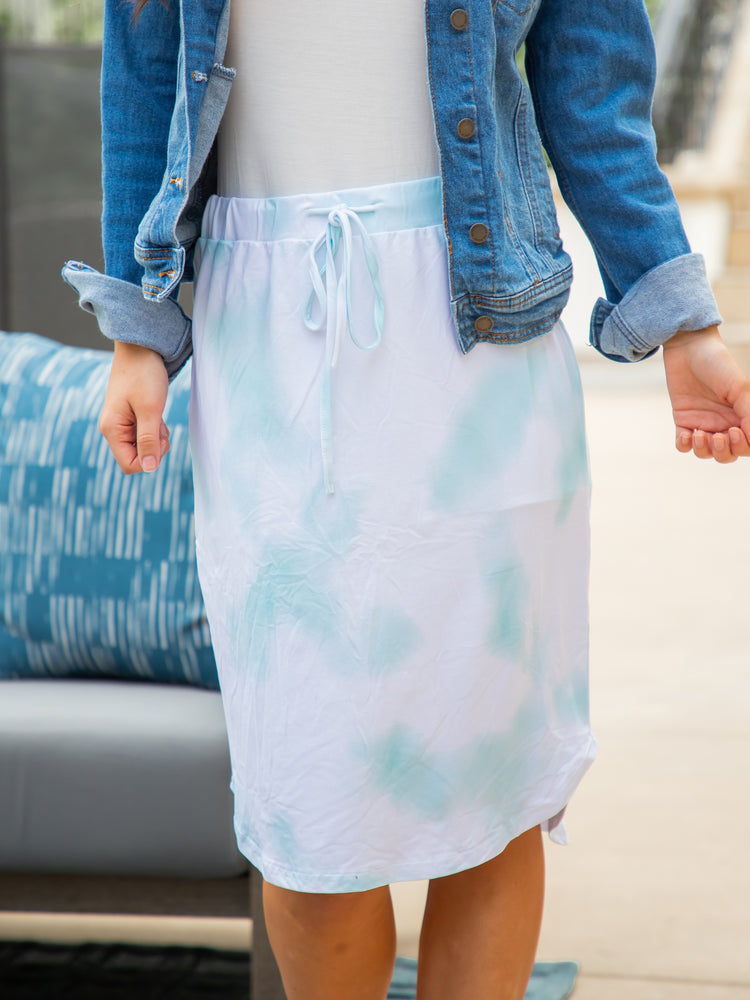 Watercolor Weekend Skirt - Mint