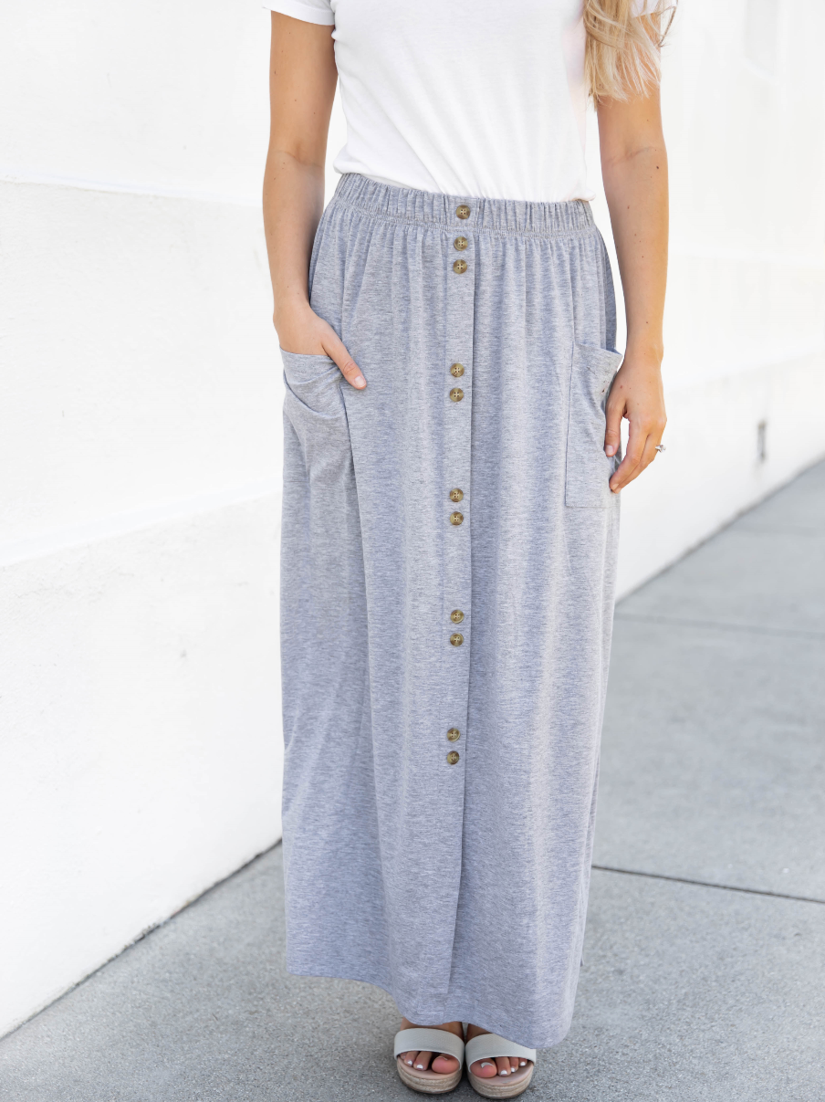 Florence Maxi Skirt - Gray