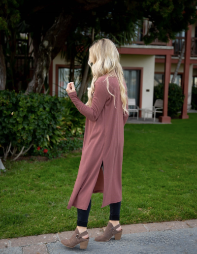Duster Cardigan - Mauve