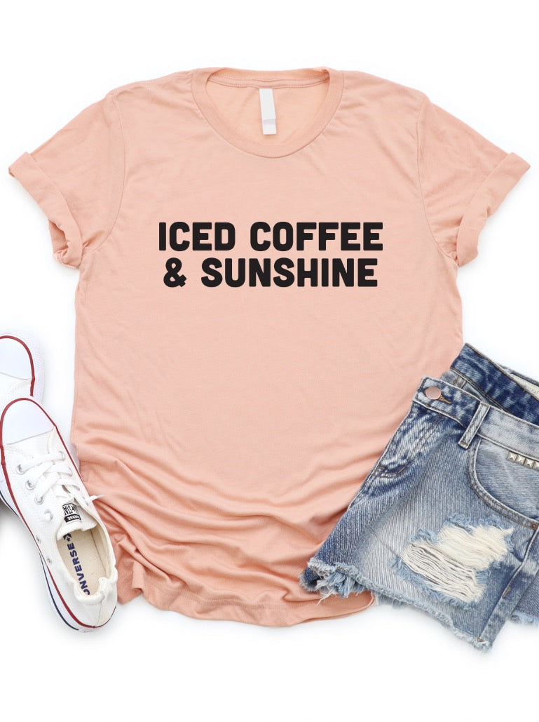 Iced Coffee & Sunshine Graphic Tee - @savvyskirtgirl