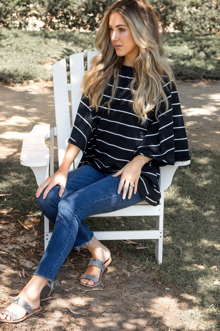 Bell Sleeve Striped Austin Top