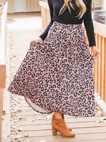 Animal Print Olive Pocket Skirt - Taupe