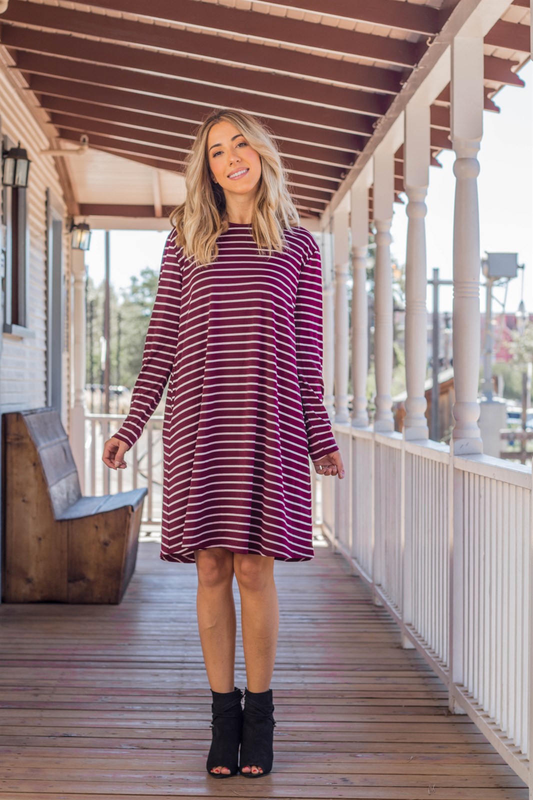 Long Sleeve Striped Jamey Dress