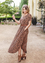 Relaxed Maxi Dress - Brown Leopard