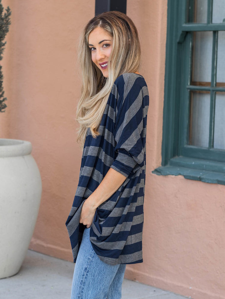 Kinsley Top - Navy Charcoal