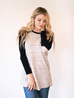 Elbow Patch Raglan Tunic - Tickled Teal LLC