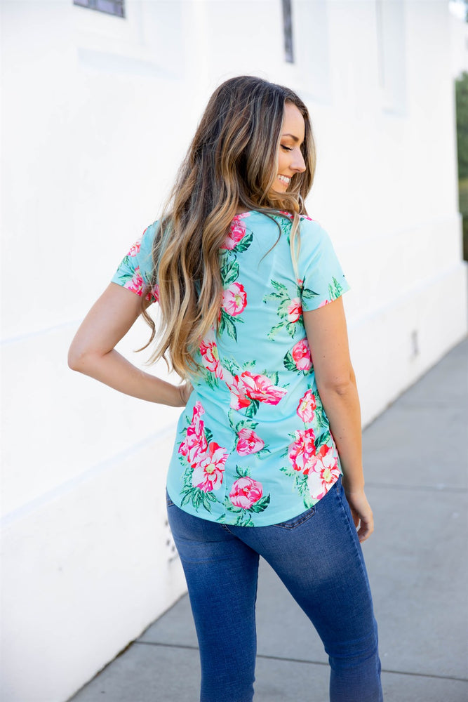 Raven Criss Cross Top - Aqua