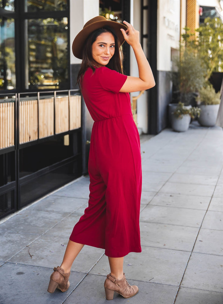 The Daisy Jumpsuit - Red