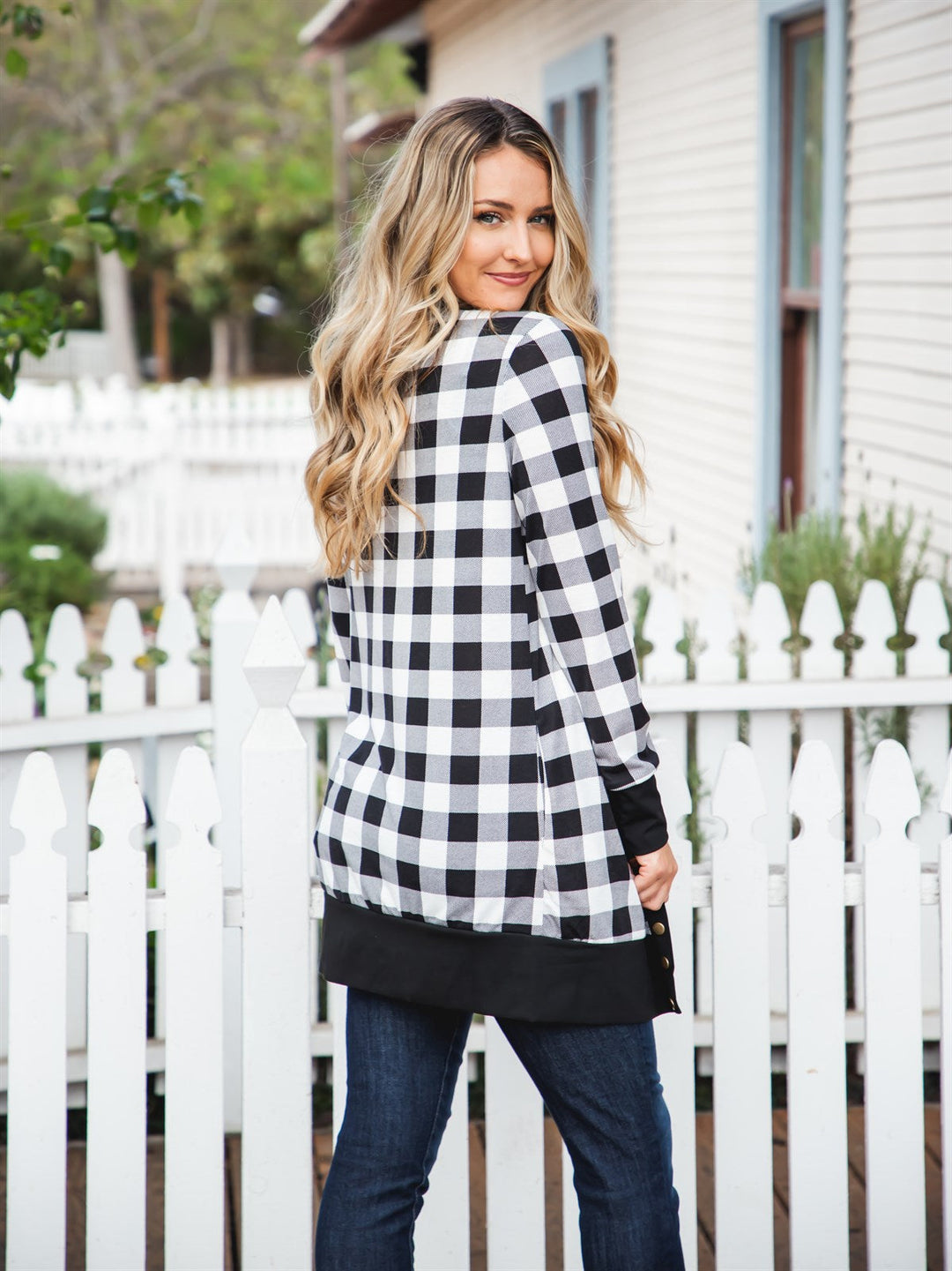 Plaid Snap Front Cleo Cardigan