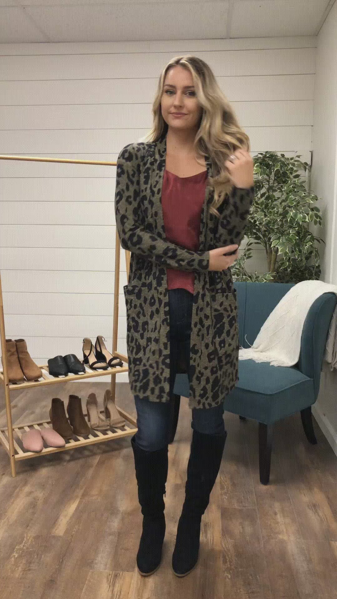 Animal Print Cardigan – Tickled Teal LLC