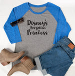 Disney's Forgotten Princess Raglan Tee - Tickled Teal LLC