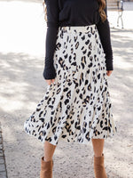 Amara Skirt - Cream Leopard